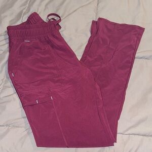 Burgundy Scrub straight leg, bootcut and top